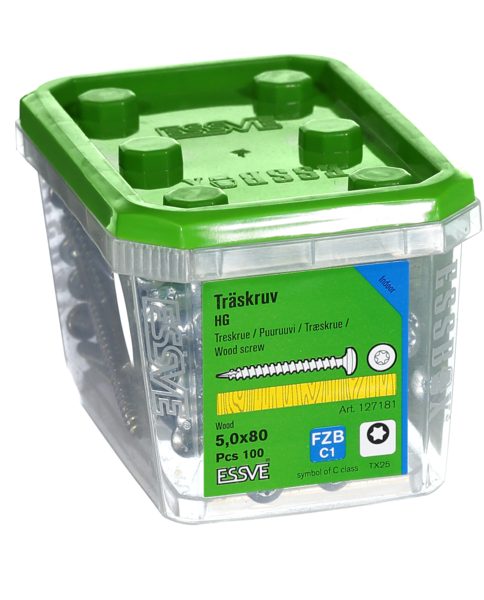 TRÄSKRUV HG KS INV 5,0X80 100 TX25