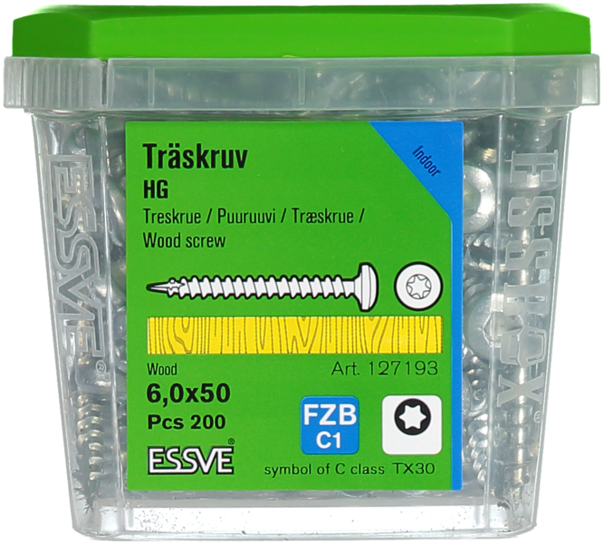 TRÄSKRUV HG KS INV 6,0X50 200 TX30