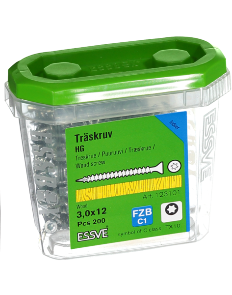 TRÄSKRUV ESSVE HG FS INV 3,0X12 200 TX10