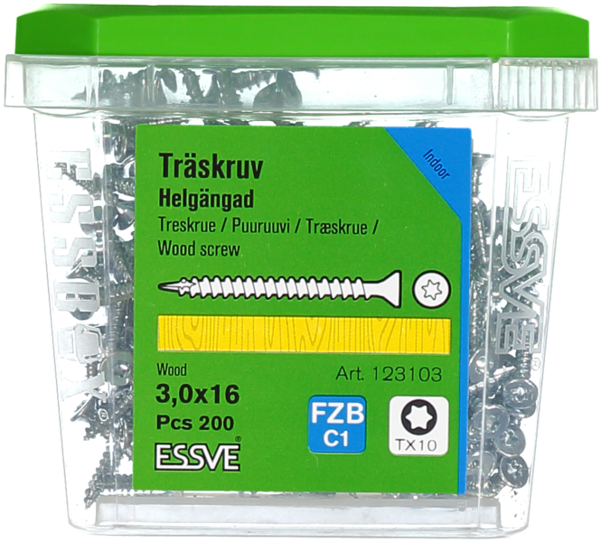 TRÄSKRUV HG FS INV 3,0X16 200 TX10