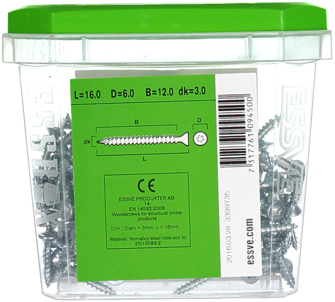 TRÄSKRUV HG FS INV 3,0X16 200 TX10