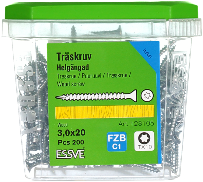 TRÄSKRUV HG FS INV 3,0X20 200 TX10