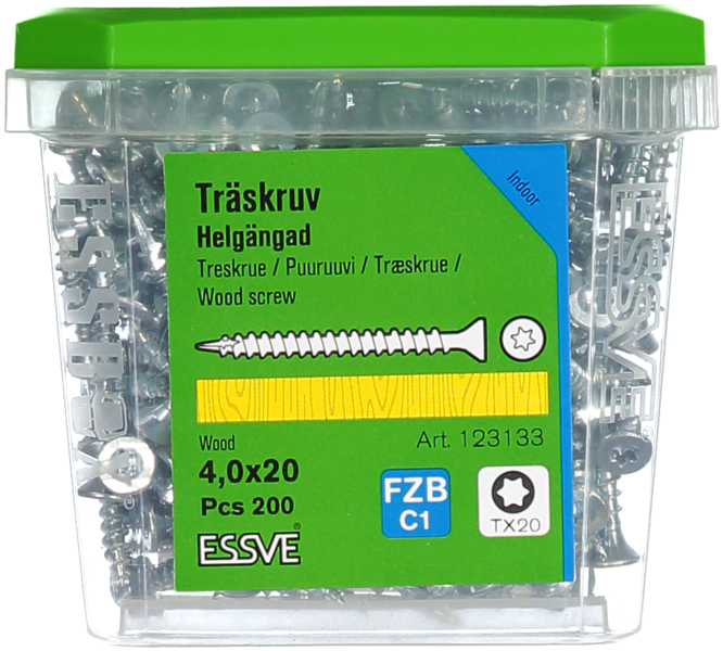 TRÄSKRUV HG FS INV 4,0X20 200 TX20