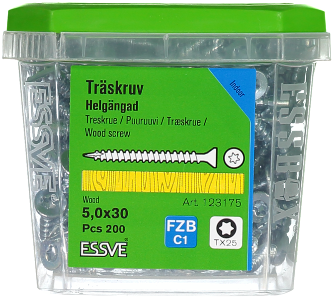 TRÄSKRUV HG FS INV 5,0X30 200 TX25