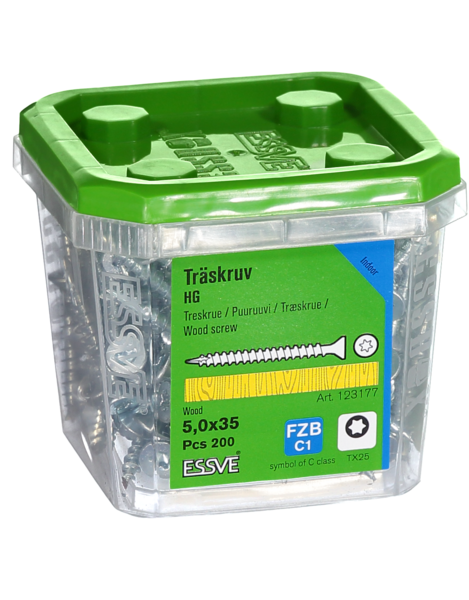 TRÄSKRUV ESSVE HG FS INV 5,0X35 200 TX25