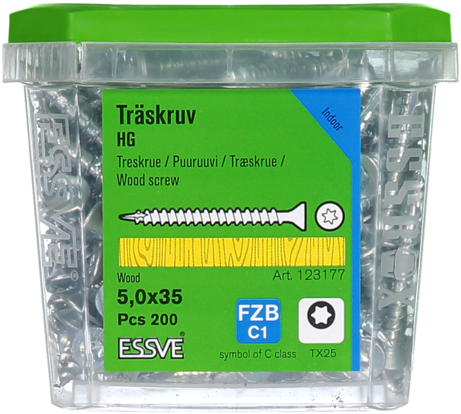 TRÄSKRUV ESSVE HG FS INV 5,0X35 200 TX25