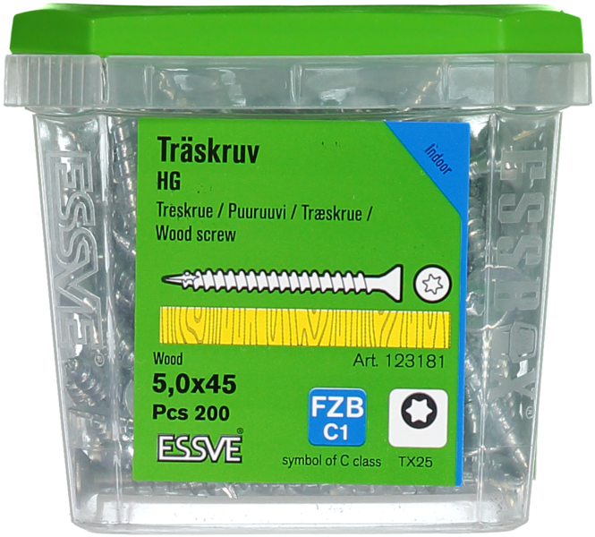TRÄSKRUV HG FS INV 5,0X45 200 TX25