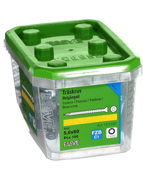 TRÄSKRUV HG FS INV 5,0X60 100 TX25