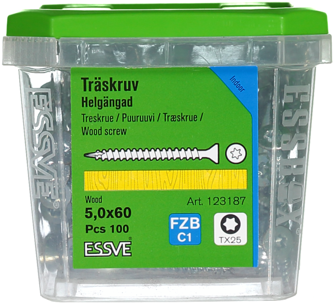 TRÄSKRUV HG FS INV 5,0X60 100 TX25