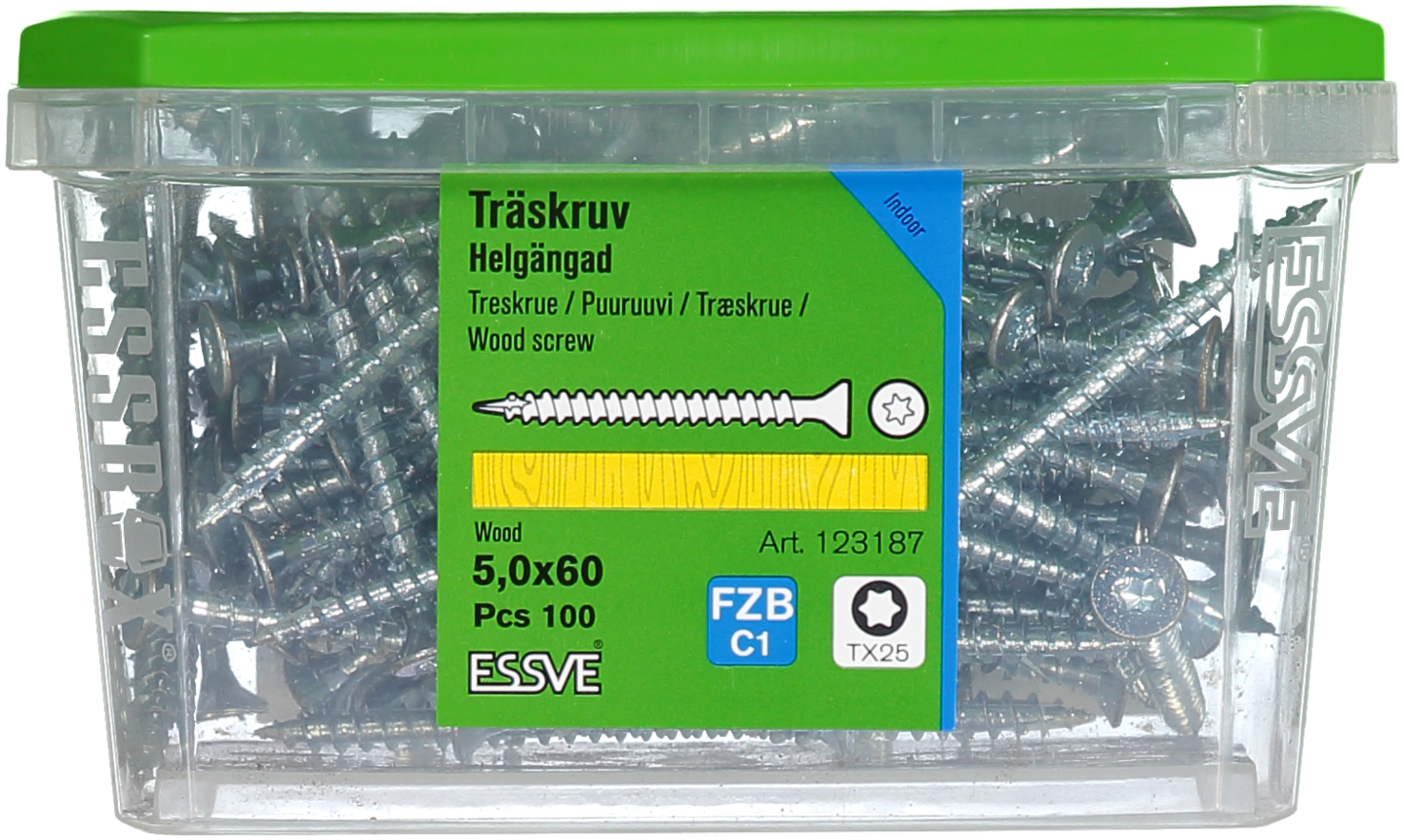 TRÄSKRUV HG FS INV 5,0X60 100 TX25