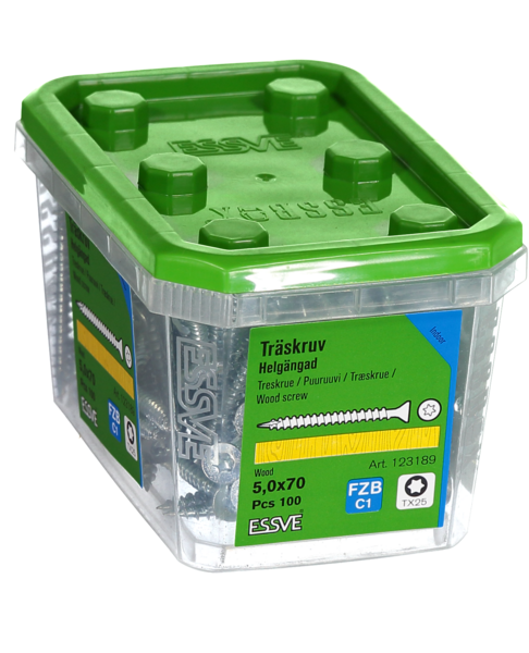 TRÄSKRUV HG FS INV 5,0X70 100 TX25