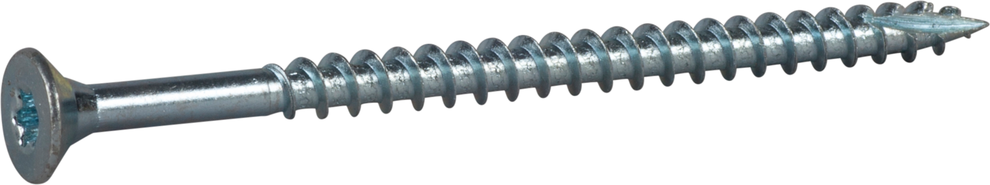 TRÄSKRUV ESSVE FÖRSÄNKT HUVUD TX25 HELGÄNGAD FZB 5,0X80 100ST