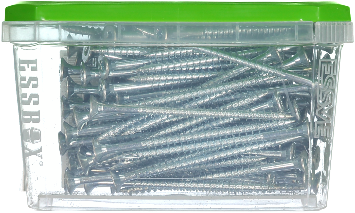 TRÄSKRUV ESSVE FÖRSÄNKT HUVUD TX25 HELGÄNGAD FZB 5,0X80 100ST