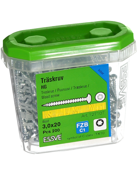 TRÄSKRUV HG KS INV 3,0X20 200 TX10