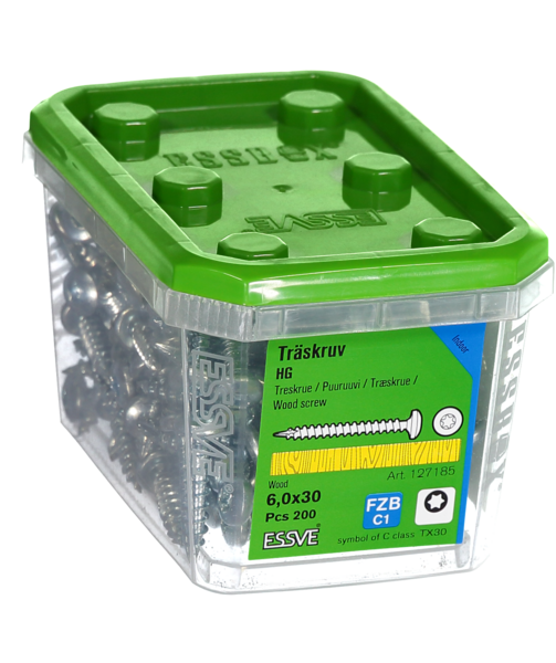 TRÄSKRUV HG KS INV 6,0X30 200 TX30