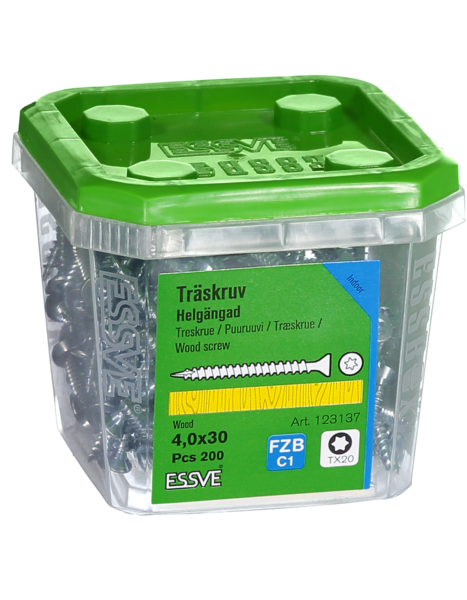 TRÄSKRUV HG FS INV 4,0X30 200 TX20