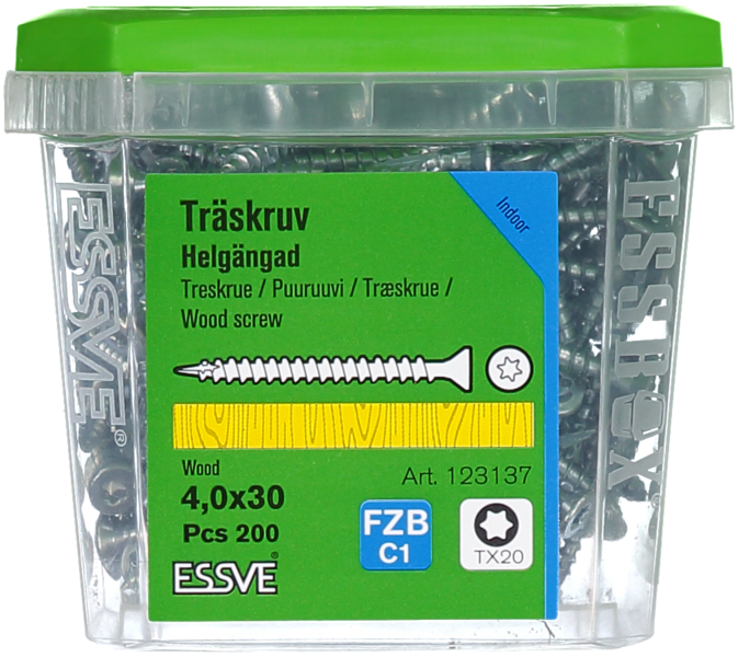 TRÄSKRUV HG FS INV 4,0X30 200 TX20