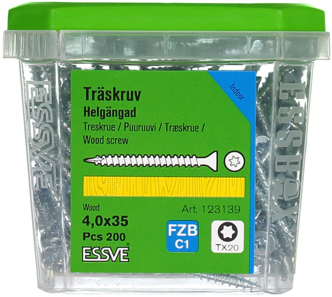 TRÄSKRUV HG FS INV 4,0X35 200 TX20