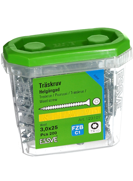 TRÄSKRUV HG FS INV 3,0X25 200 TX10