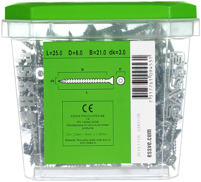 TRÄSKRUV HG FS INV 3,0X25 200 TX10