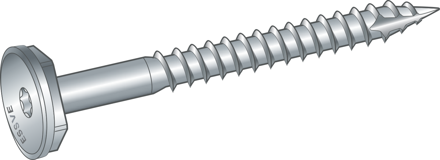 NIVÅSKRUV ESSVE F KARMMONTAGE TX30/ HEX20 FZB 7,0X65 BULK 125ST