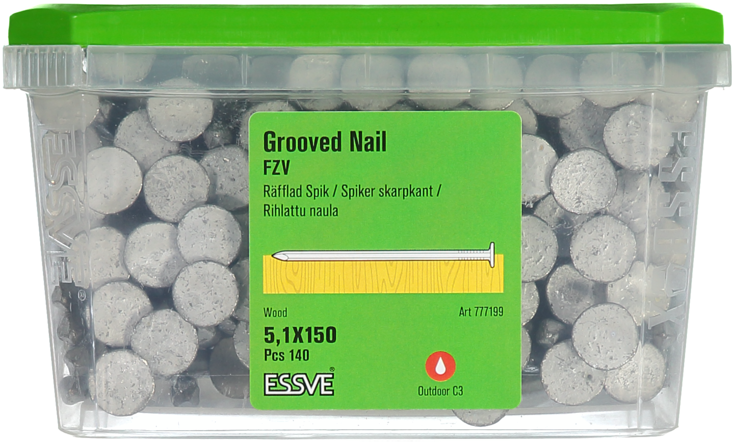 TRÅDSPIK RÄFFLAD FZV 150X5,1 FP/140