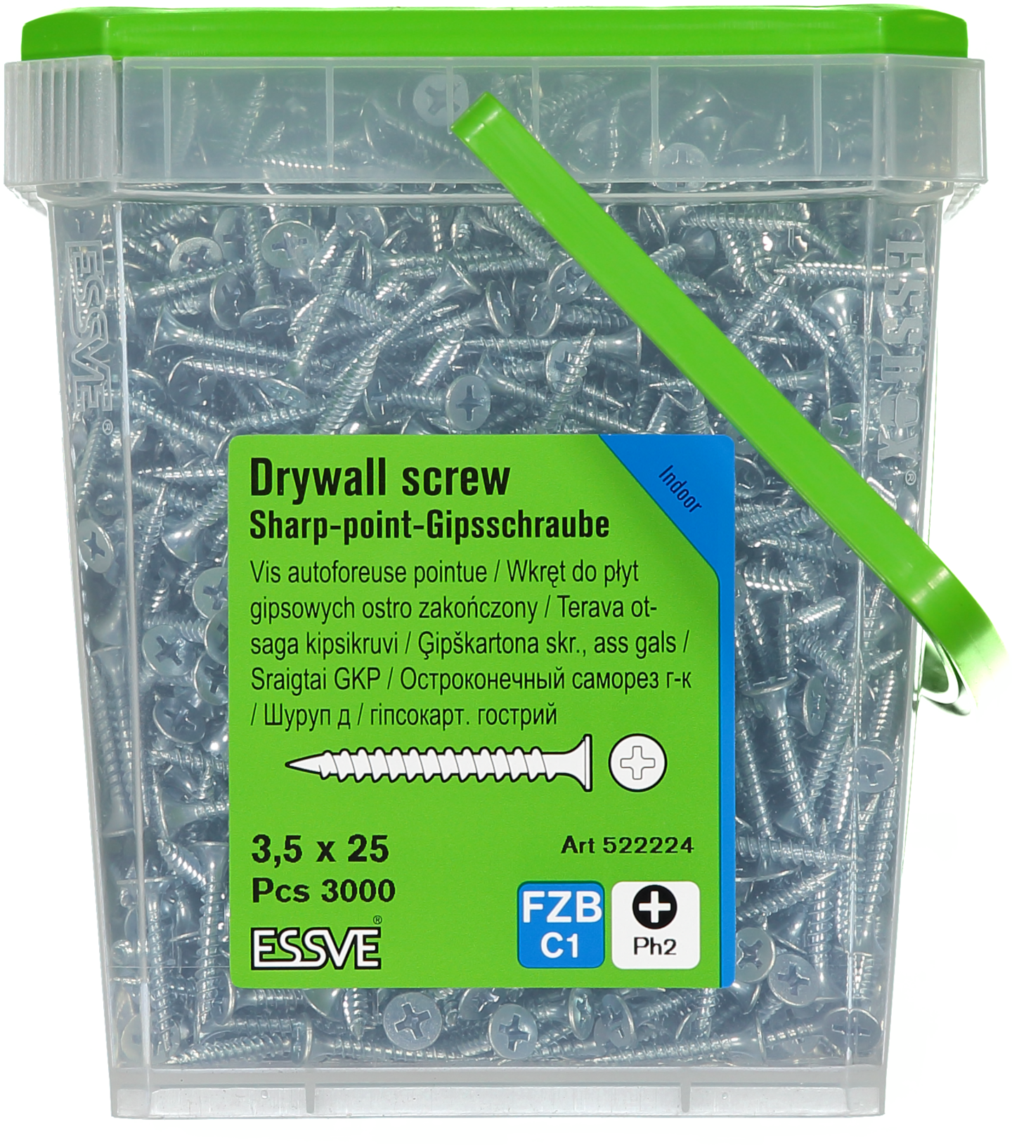 GIPSSKRUV STÅL 3,5X25MM 3000ST STÅLREGEL BLANKFÖRZINKAD