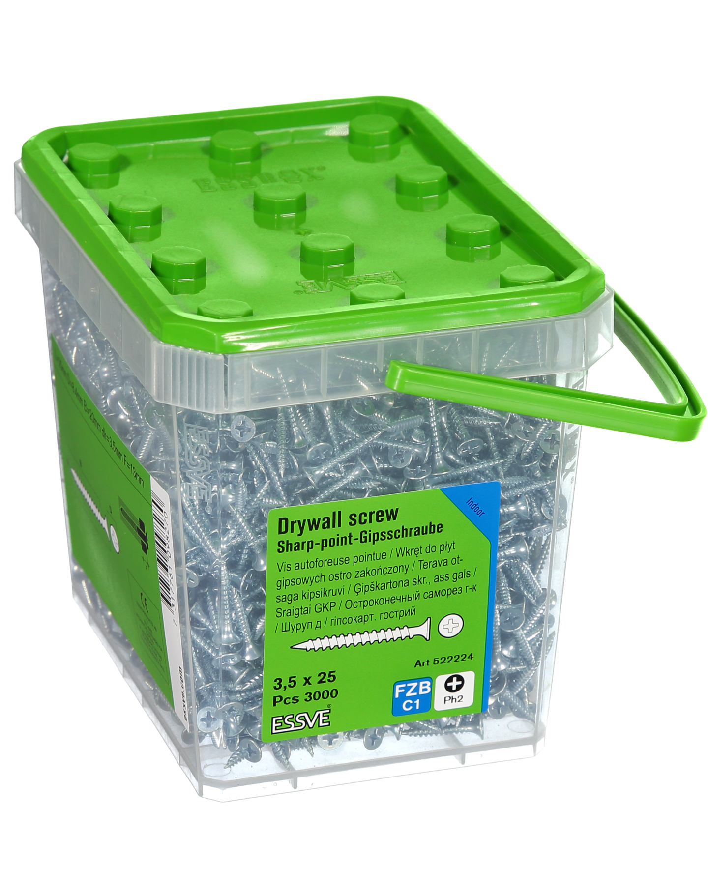 GIPSSKRUV STÅL 3,5X25MM 3000ST STÅLREGEL BLANKFÖRZINKAD