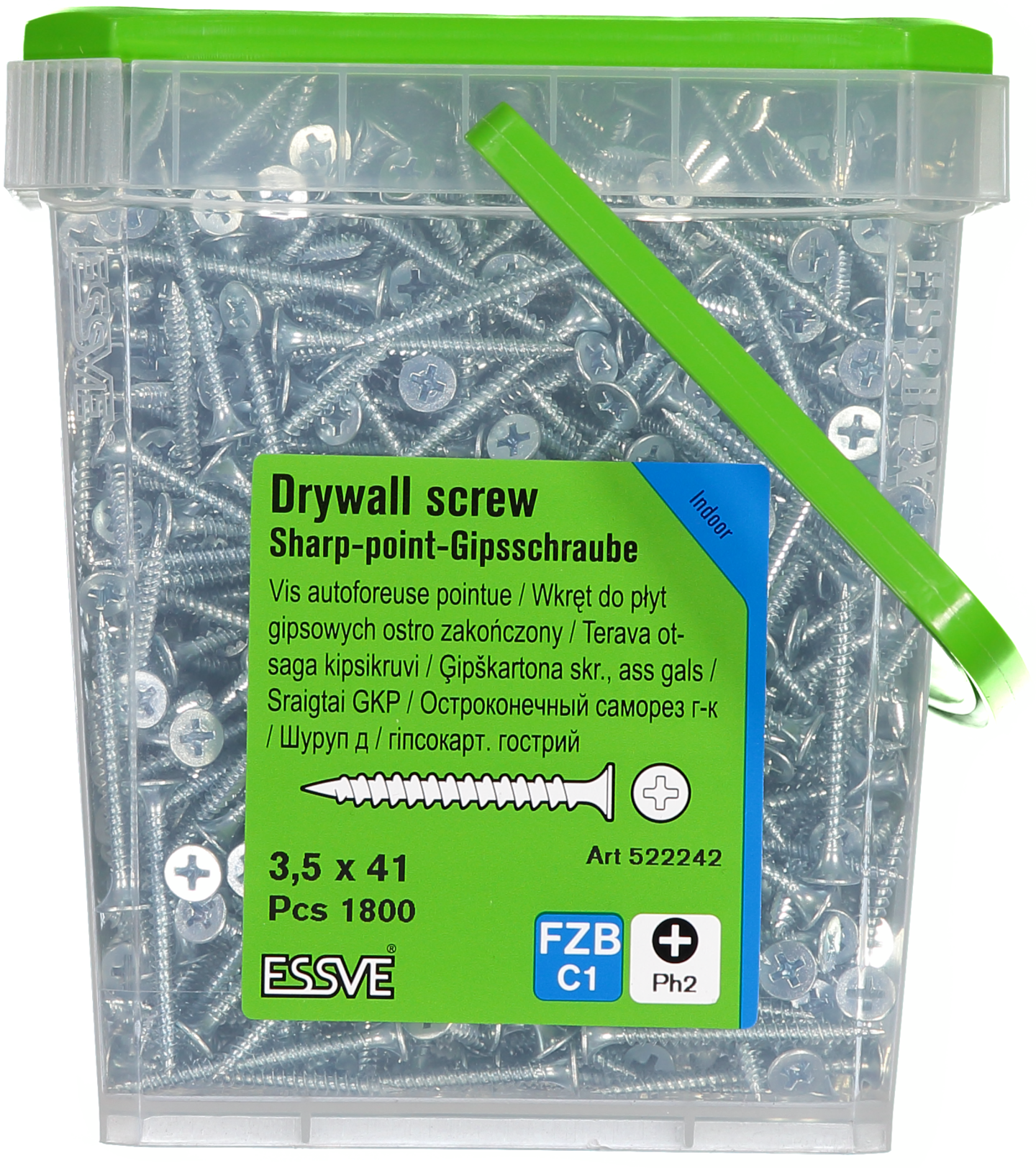 GIPSSKRUV STÅL 3,5X41MM 1800ST STÅLREGEL BLANKFÖRZINKAD