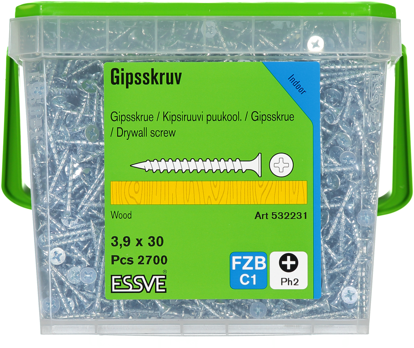GIPSSKRUV TRÄ 3,9X30 2700ST TRÄREGEL FZB
