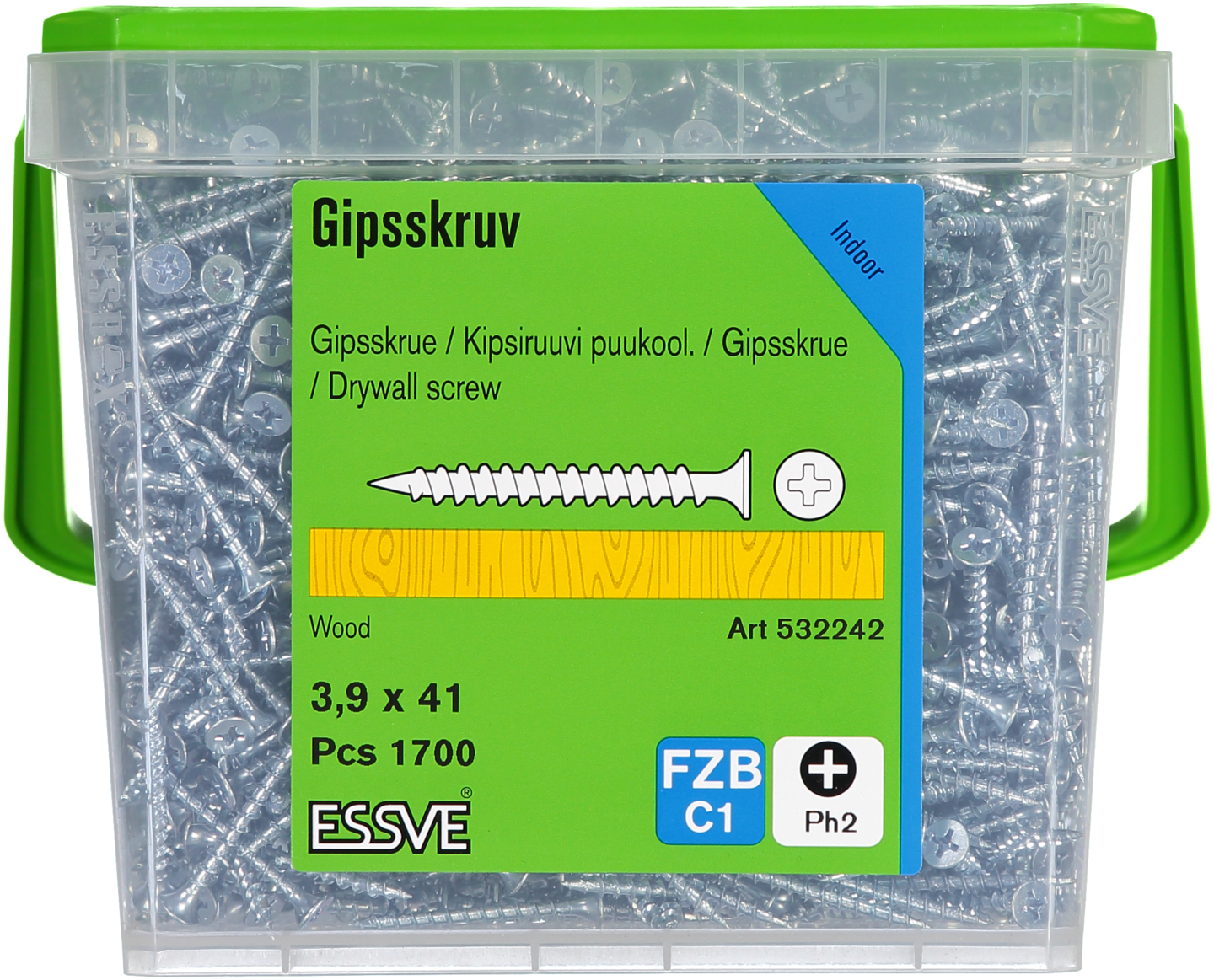 GIPSSKRUV TRÄ 3,9X41 1700ST TRÄREGEL FZB