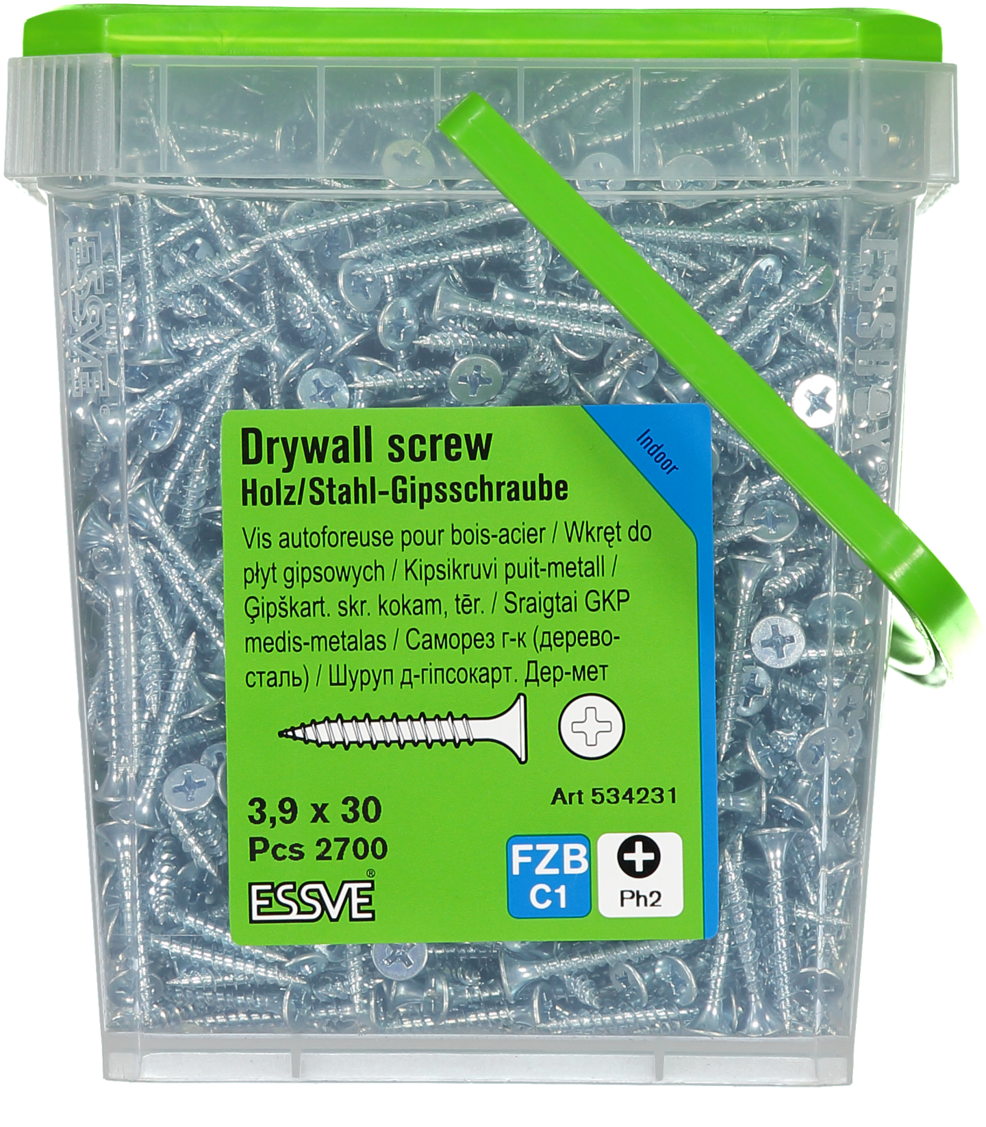 GIPSSKRUV KOMBI 3,9X30 2700ST FZB PH2 TRÄ/STÅLREGEL