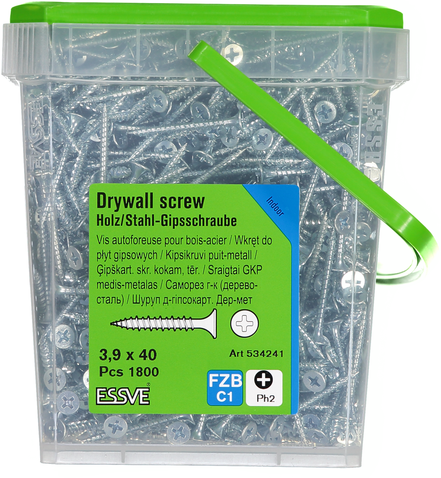 GIPSSKRUV KOMBI 3,9X40 1800ST FZB PH2 TRÄ/STÅLREGEL