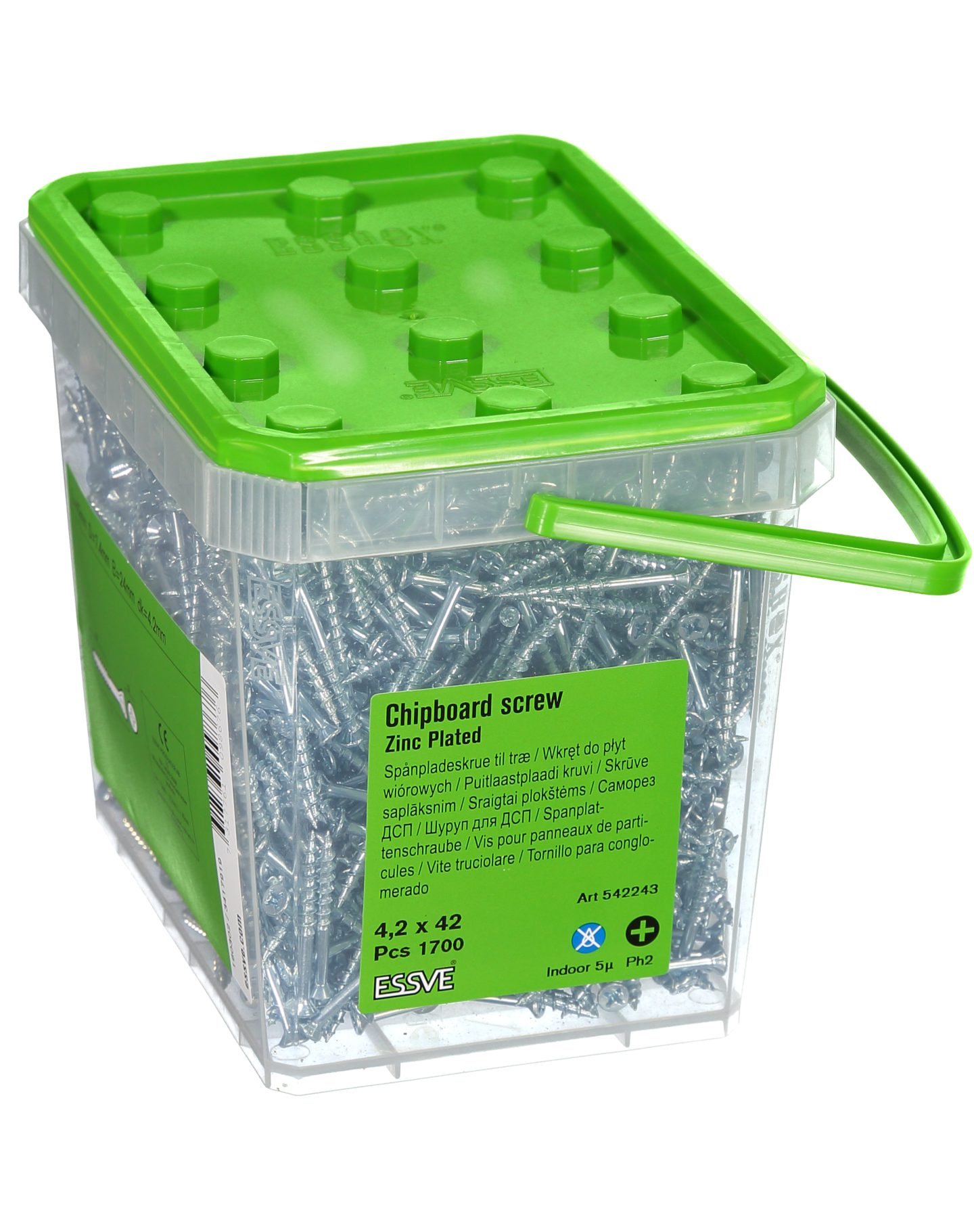 SPÅNSKIVESKRUV TRÄ 4,2X42 1700 BLANKFÖRZINKAD