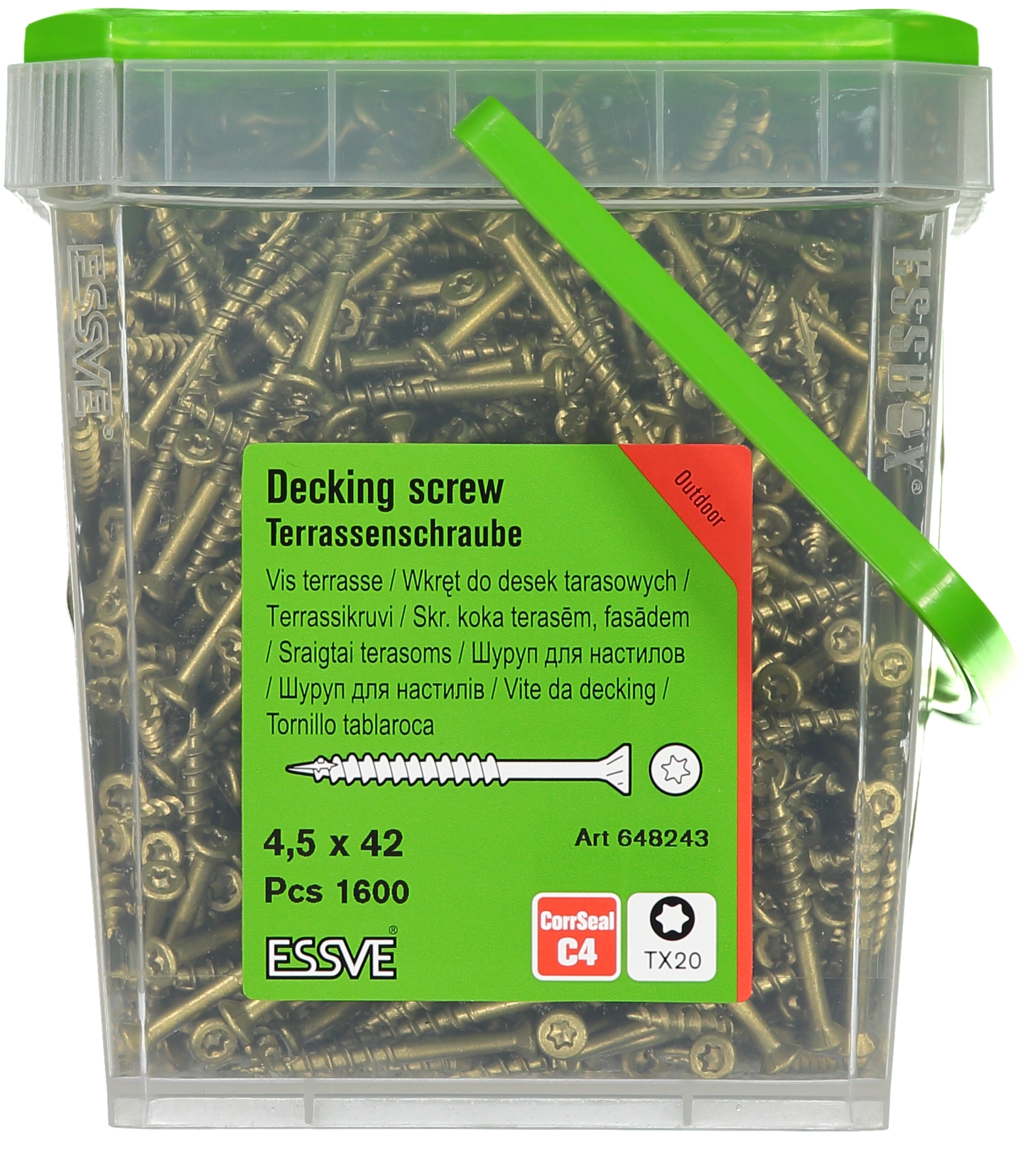 TRALLSKRUV CS 4,5X42MM 1600ST TX20 TRÄREGEL