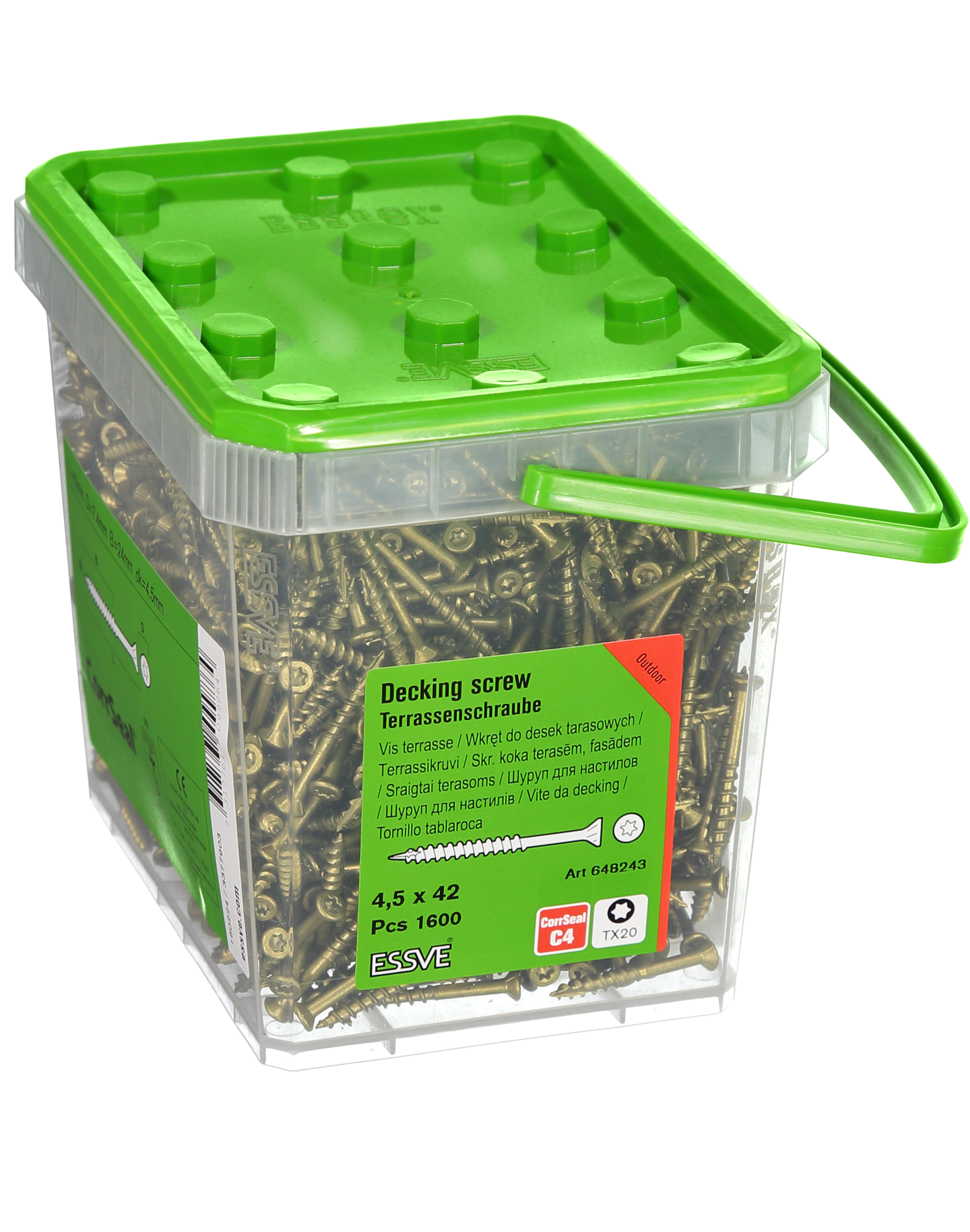 TRALLSKRUV CS 4,5X42MM 1600ST TX20 TRÄREGEL