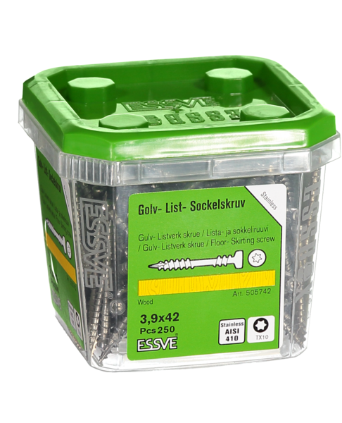 GOLV-/LISTSKRUV ESSVE AISI 410 TX10 3,9X42 250ST