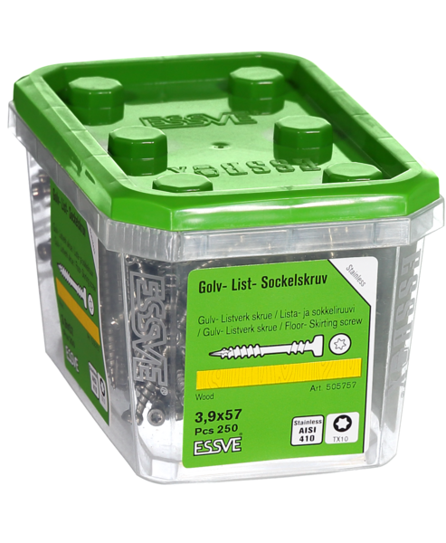 GOLV-/LISTSKRUV ESSVE AISI 410 TX10 3,9X57 250ST
