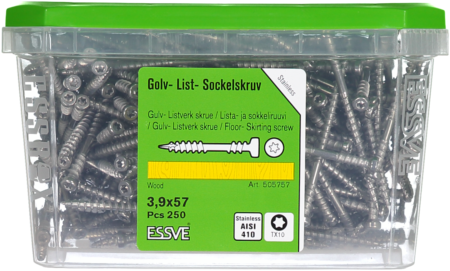 GOLV-/LISTSKRUV ESSVE AISI 410 TX10 3,9X57 250ST
