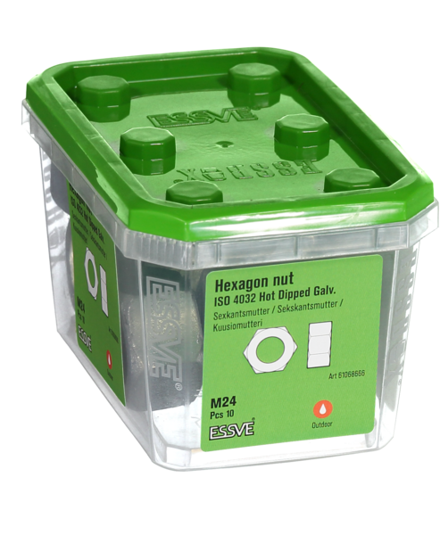 SEXKANTMUTTER ESSVE I4032 FZV M24 10, 15ST