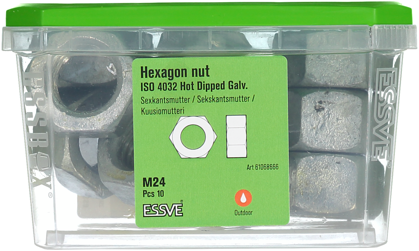 SEXKANTMUTTER ESSVE I4032 FZV M24 10, 15ST