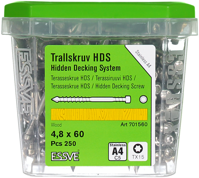 TRALLSKRUV DOLD A4 4,8X60 HDS 250ST