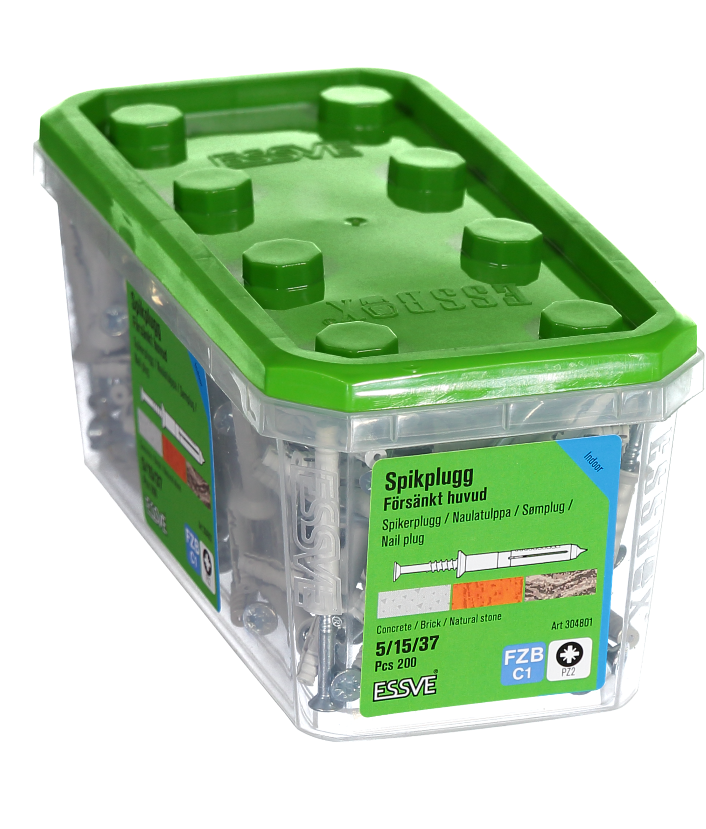 SPIKPLUGG ESSVE MED FÖRSÄNKT KRAGE FZB 5X37 200ST