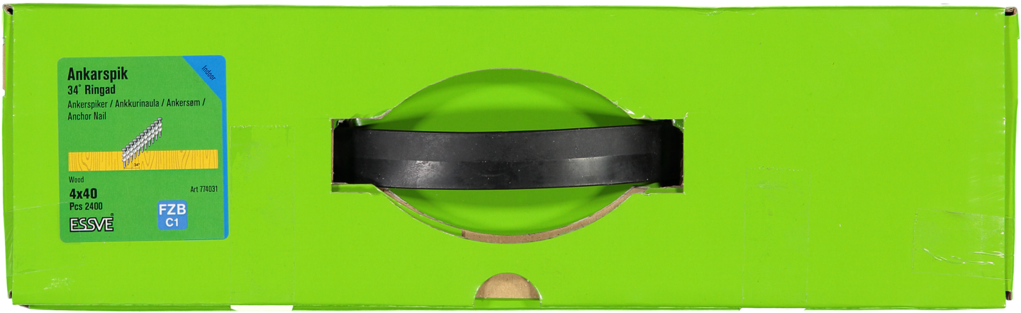 ANKARSPIK 40X4,0 FZB  2400ST 34° RAK PLASTBANDAD