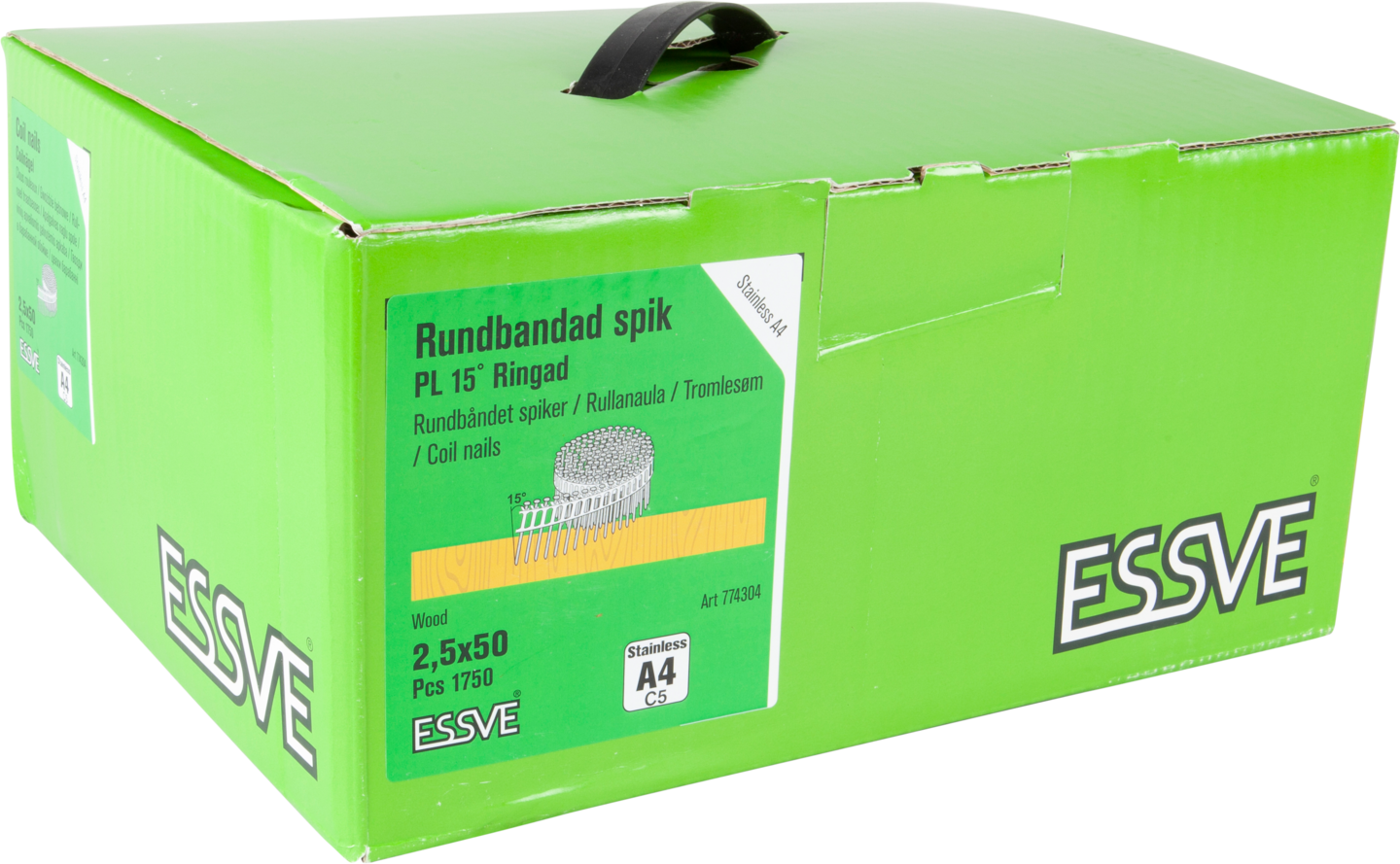 RINGSPIK COIL PLASTBANDAD 15GR A4 RSF 2,5X50MM