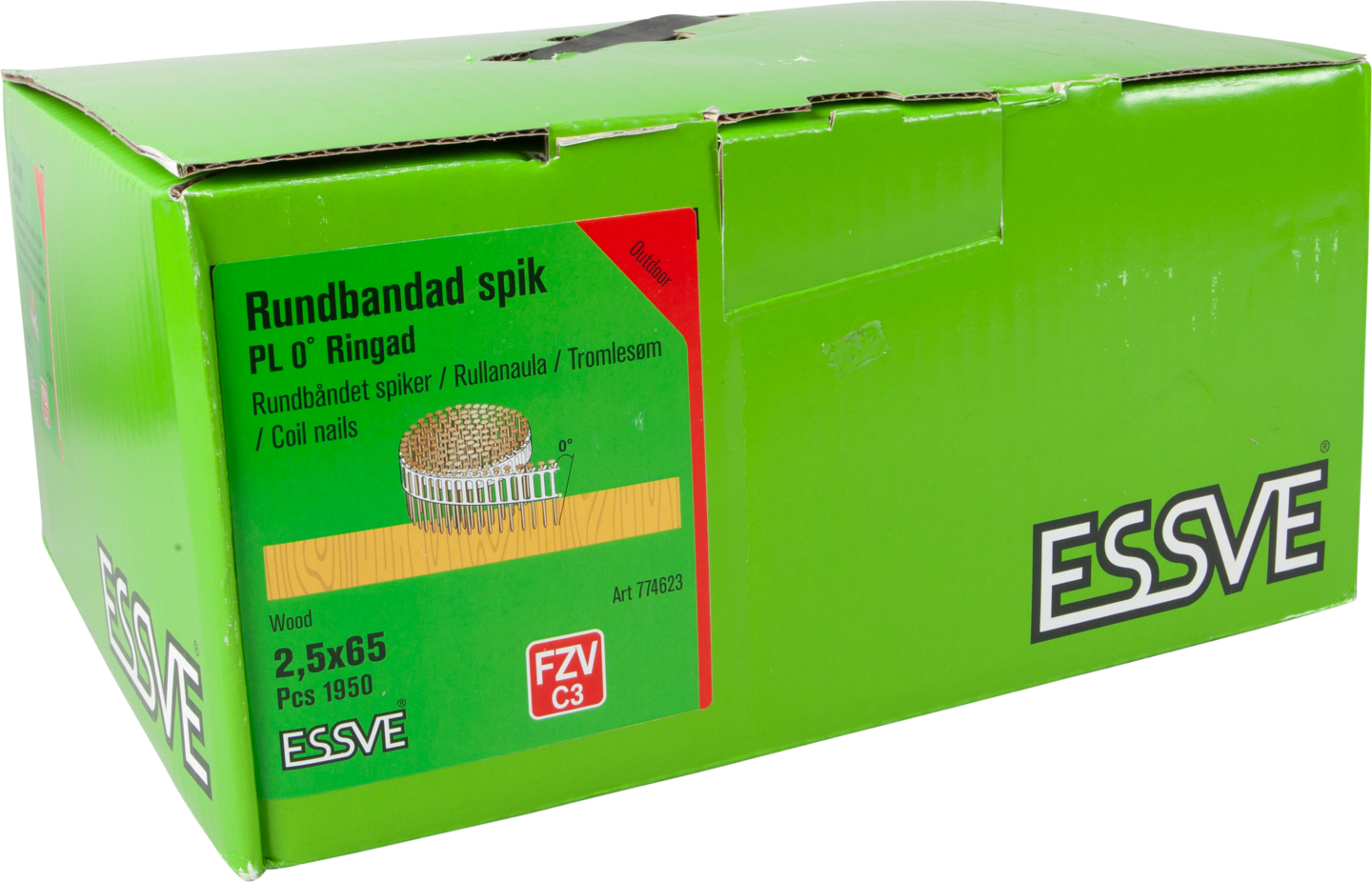 RINGSPIK ESSVE COIL PLASTBANDAD 0GR FZV 2,5X65 1950ST