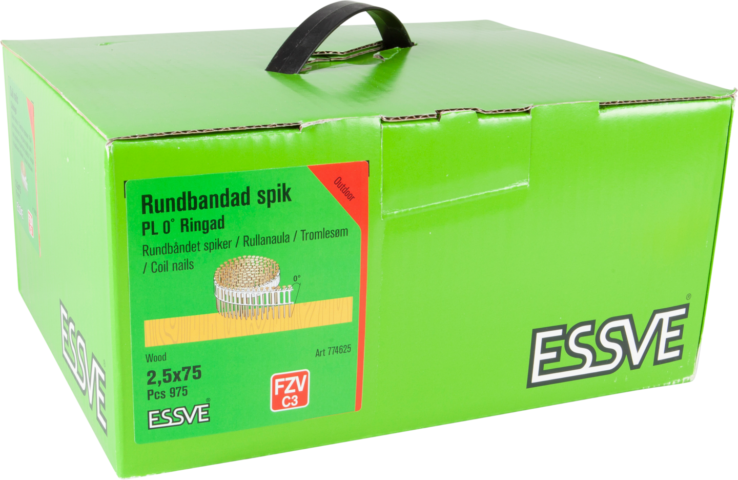 RINGSPIK COIL PLASTBANDAD 0GR FZV 2,5X75MM 975ST