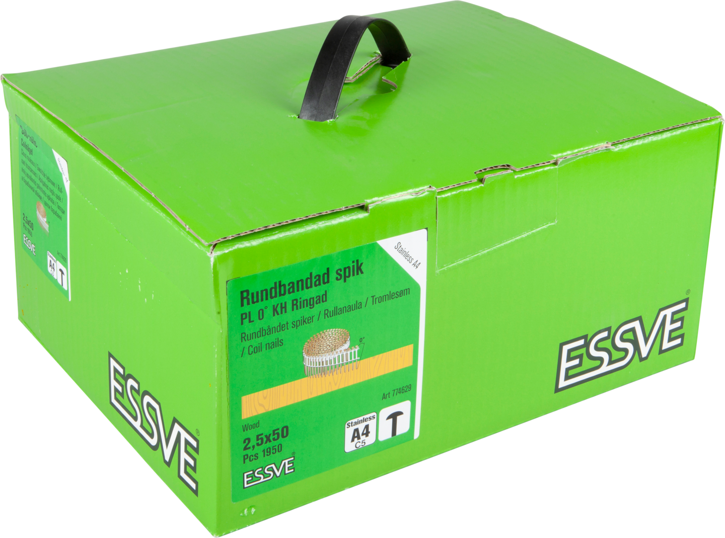 RINGSPIK ESSVE COIL PLASTBAND 0GR KULLRIGT HUVUD A4 2,5X50 1950