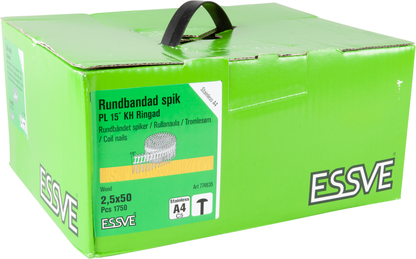 RINGSPIK 15G 2,5X50 A4 BANDAD KULLRIGT HUVUD  COIL