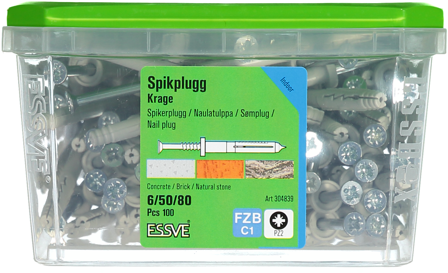 SPIKPLUGG KRAGE FZB 6X80MM 100 100ST